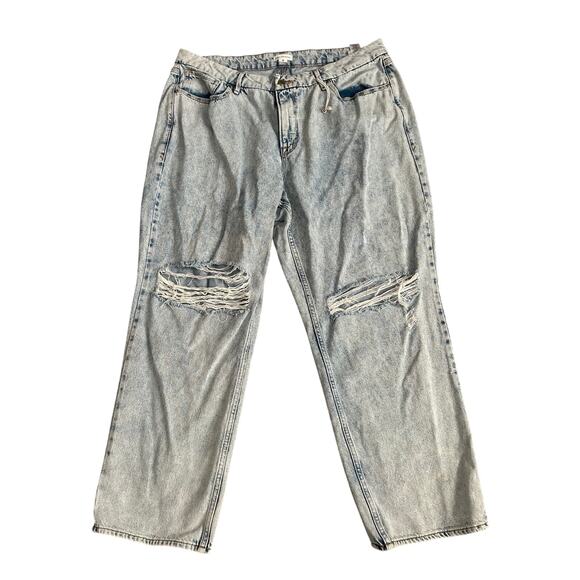Good American Denim - Good American Relaxed Distressed Jeans Size 16